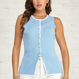 SOCIAL CLUB BABY BLUE SWEATER VEST