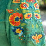 EVERYTHING’S BLOOMING GREEN EMBROIDERED BLOUSE