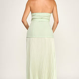 SWEET ROMANCE MINT PLEATED MAXI DRESS