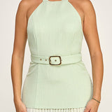SWEET ROMANCE MINT PLEATED MAXI DRESS