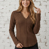 EVERYDAY EASE STITCHED DETAIL TOP