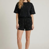 LAYOVER CHIC GROMMET FRENCH TERRY SHORTS