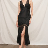 FLIRTATIOUS OUTING LACE SKIRT - BLACK OR BROWN