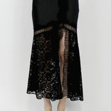 FLIRTATIOUS OUTING LACE SKIRT - BLACK OR BROWN