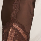FLIRTATIOUS OUTING LACE SKIRT - BLACK OR BROWN