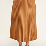 EASY TO LOVE PLEATED MIDI SKIRT - BLACK OR BROWN
