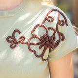 GOOD TO BE HERE OLIVE KNIT TOP