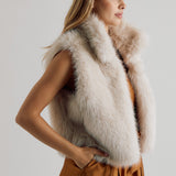 LONDON AFTERNOON FAUX FUR VEST