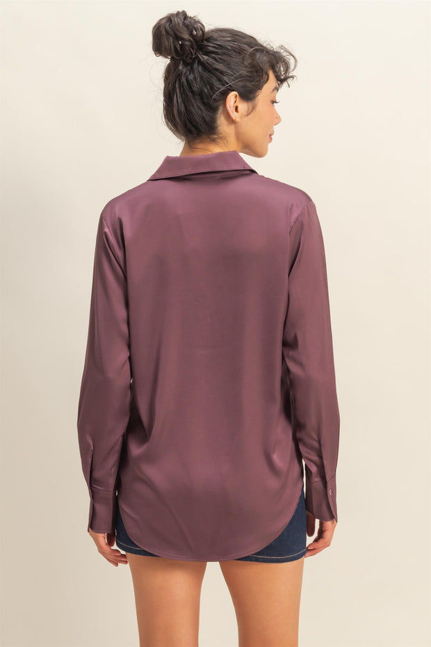 SIMPLE AND CHIC BLOUSE - BLACK, TAUPE OR PLUM