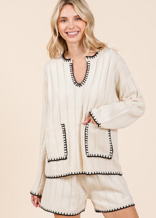 IN THE CARDS TWO-PIECE SWEATER SET