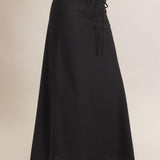 CLASSIC CHARM TIE WAIST MAXI SKIRT - BLACK OR BROWN