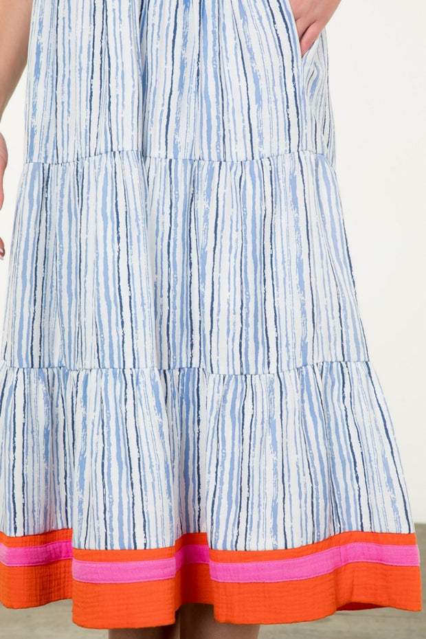 SUN-KISSED STRIPE MIDI DRESS