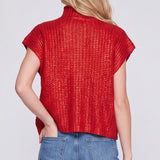 MADE TO SHINE METALLIC SWEATER - RED, GOLD OR SILVER