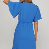 SKIES ARE BLUE MINI RUFFLED DRESS
