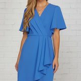 SKIES ARE BLUE MINI RUFFLED DRESS