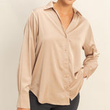 SIMPLE AND CHIC BLOUSE - BLACK, TAUPE OR PLUM