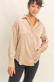 SIMPLE AND CHIC BLOUSE - BLACK, TAUPE OR PLUM