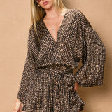 SPOTTED IN STYLE LONG SLEEVE ROMPER