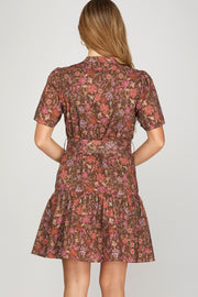 SMALL TOWN CHARISMA FLORAL PRINT DRESS