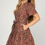 SMALL TOWN CHARISMA FLORAL PRINT DRESS