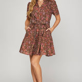 SMALL TOWN CHARISMA FLORAL PRINT DRESS