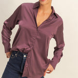 SIMPLE AND CHIC BLOUSE - BLACK, TAUPE OR PLUM