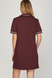 SOCIAL GATHERING QUILTED MINI DRESS