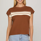 STROLL IN THE WOODS CINNAMON SWEATER TOP