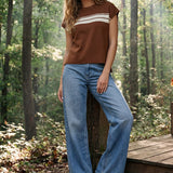 STROLL IN THE WOODS CINNAMON SWEATER TOP