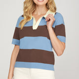 BOUND TO HAPPEN STRIPE SWEATER TOP