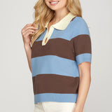 BOUND TO HAPPEN STRIPE SWEATER TOP