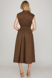 LATTE RUN MOCHA MIDI DRESS