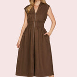 LATTE RUN MOCHA MIDI DRESS