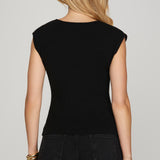 MIDNIGHT STROLL BLACK SWEATER