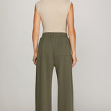 ONLINE EXCLUSIVE:  RUNNING ERRANDS OLIVE SCUBA KNIT PANTS