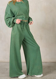 A MATTER OF COMFORT GREEN OVERSIZED SWEATPANTS