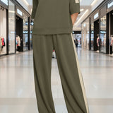 ONLINE EXCLUSIVE:  RUNNING ERRANDS OLIVE SCUBA KNIT PANTS