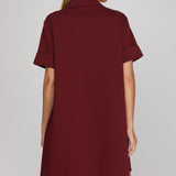 CASUAL CLASSIC SHIFT DRESS - BLACK OR MAROON