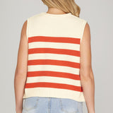 ONLINE EXCLUSIVE:  STRIPE A POSE ORANGE STRIPE SWEATER
