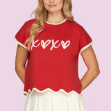 CHOCOLATE HEARTS KNIT SWEATER