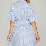 PICNIC DATE BLUE GINGHAM MINI DRESS