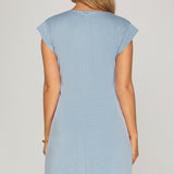 SWEET ATTENTION BABY BLUE MINI DRESS