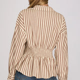 STRIPE ME HAPPY LONG SLEEVE TOP
