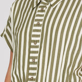 CLASSIC LOOK OLIVE STRIPE TOP