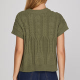 POLISHED COMFORT OLIVE SWEATER