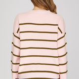 SWEET ON STRIPE COZY SWEATER