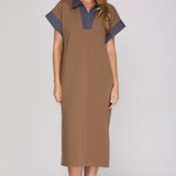 DROP OFF LANE MIDI DRESS