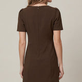 AFTER THE DERBY CHOCOLATE MINI DRESS