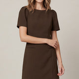 AFTER THE DERBY CHOCOLATE MINI DRESS