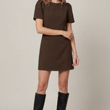 AFTER THE DERBY CHOCOLATE MINI DRESS